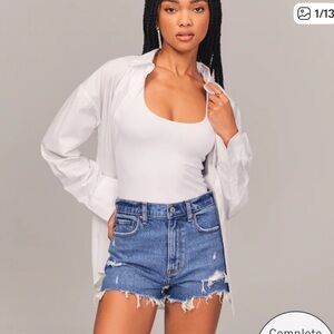 Abercrombie & Fitch High Rise Denim Shorts